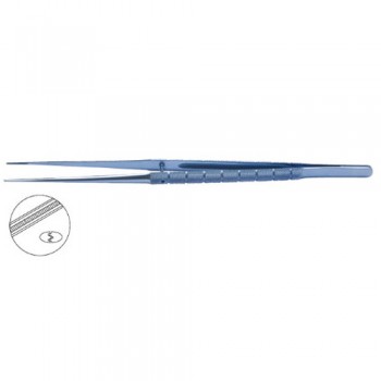 DeBakey Vascular Forcep Round Handle, Straight, 1.0mm Atraumatic Tips  Straight